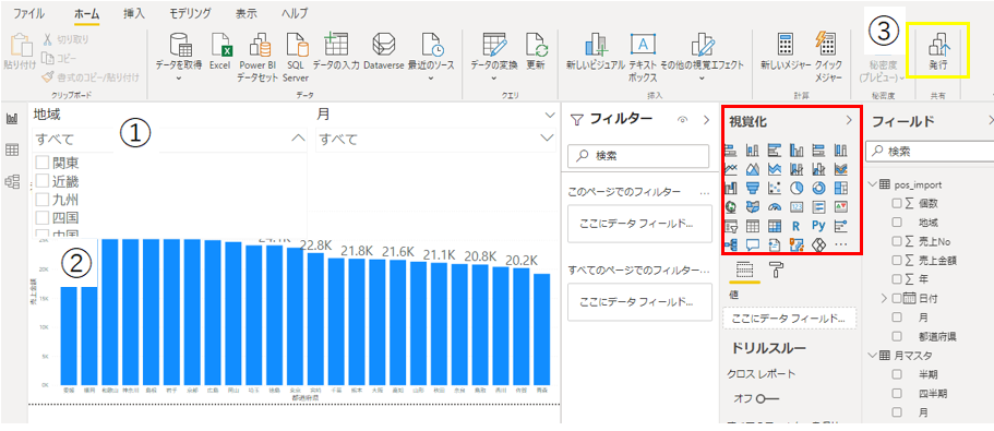 powerBI-レポート